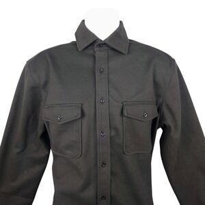 RAITH Mens L Black Shirt Long Sleeve Button Up Two‎ Pocket Casual Top READ